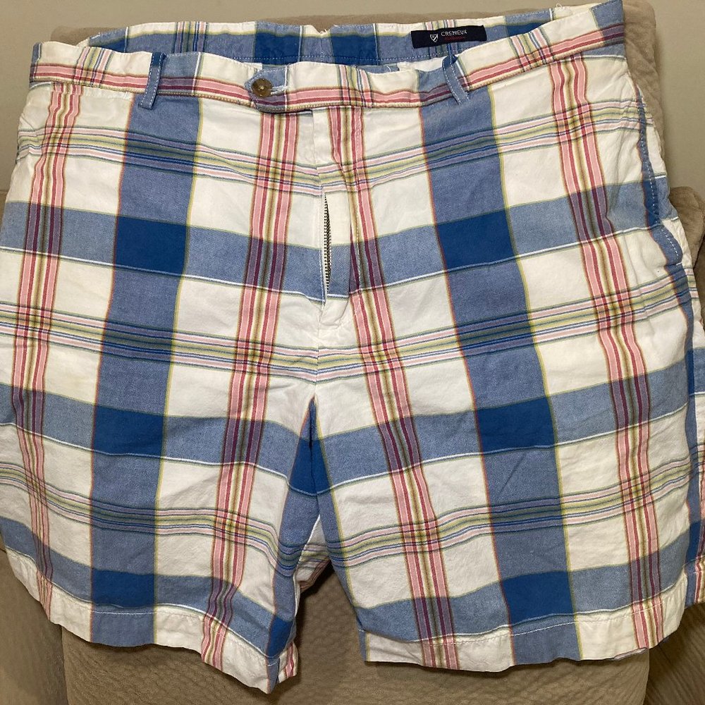 Cremieux Mens 40 Madras Plaid Shorts